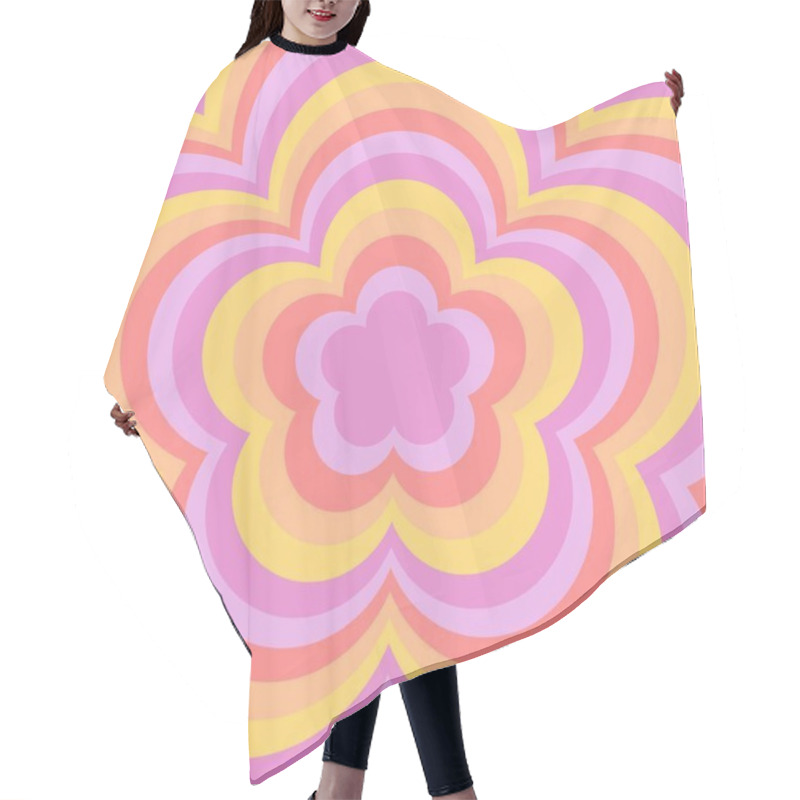 Personality  Bloom Burst Flower Hypnotic Pattern Hair Cutting Cape