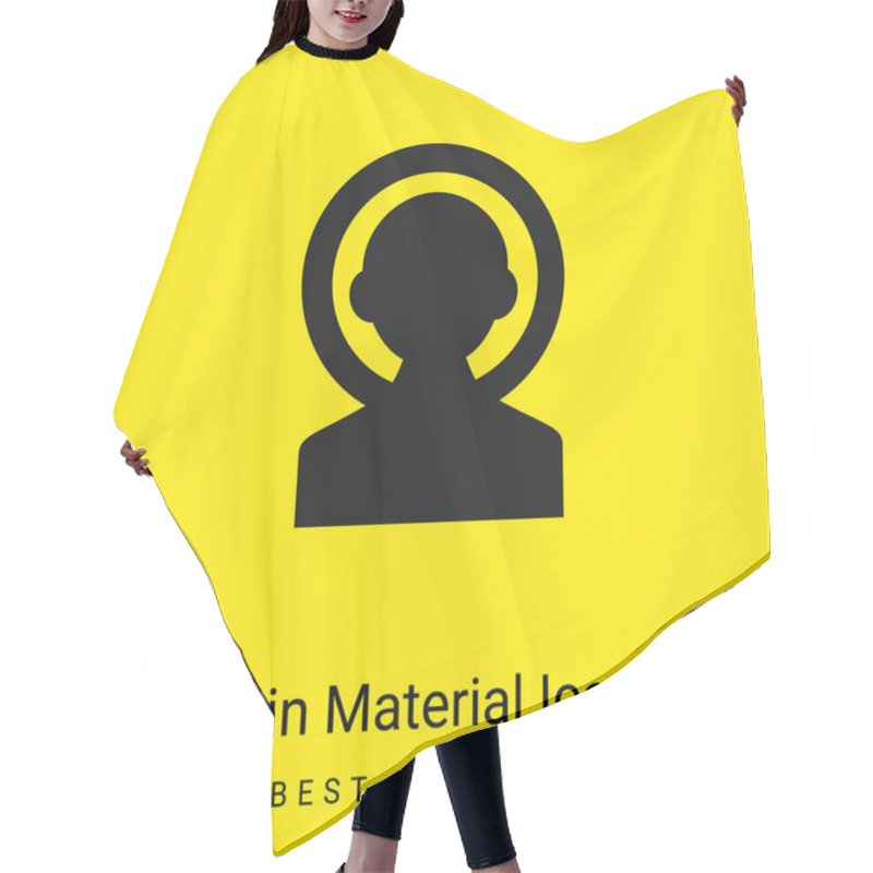 Personality  Astronaut Minimal Bright Yellow Material Icon Hair Cutting Cape