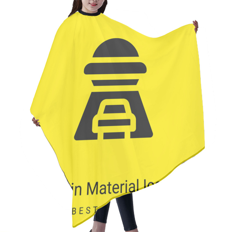 Personality  Abduction Minimal Bright Yellow Material Icon Hair Cutting Cape