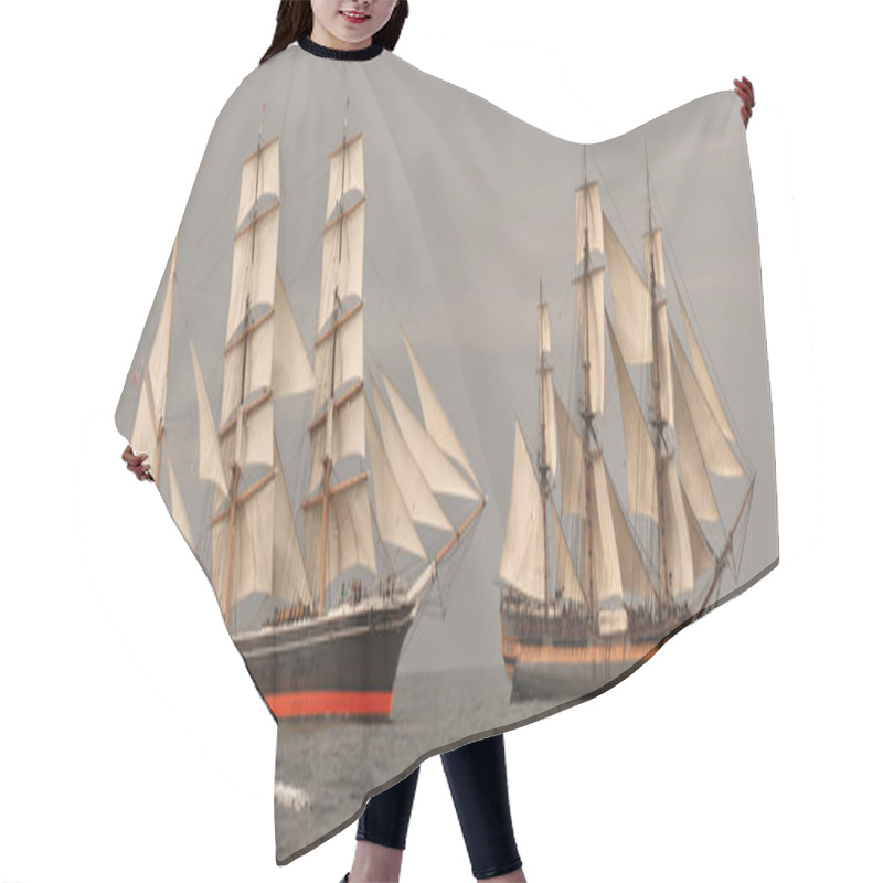 Personality  Tall Ships Profile Hair Cutting Cape