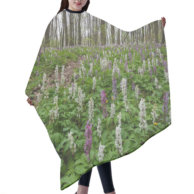 Personality  Multicoloured Flower-bed  In Forest Hair Cutting Cape