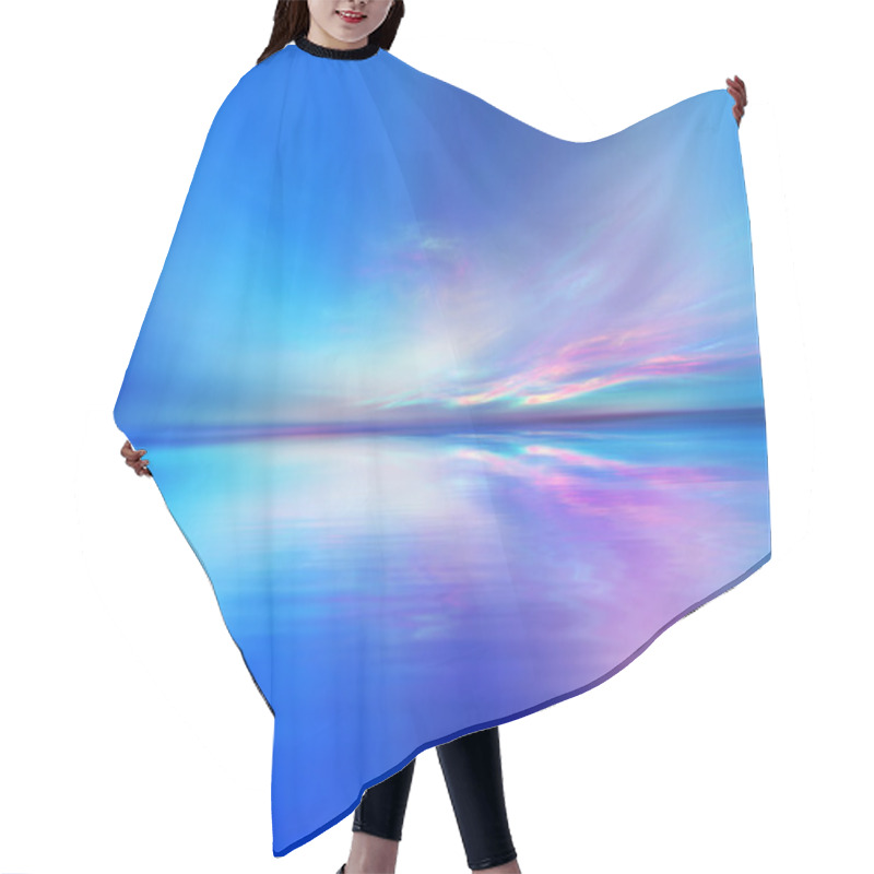 Personality  Vivid Waterscape Hair Cutting Cape