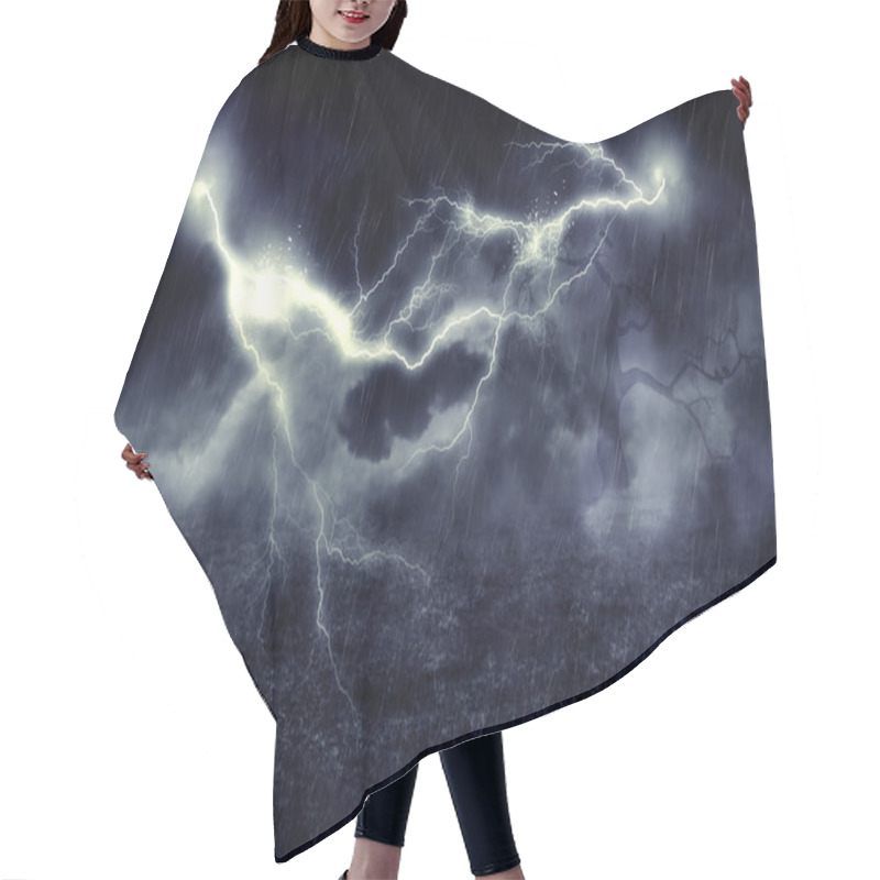 Personality  Storm Over Field Hair Cutting Cape