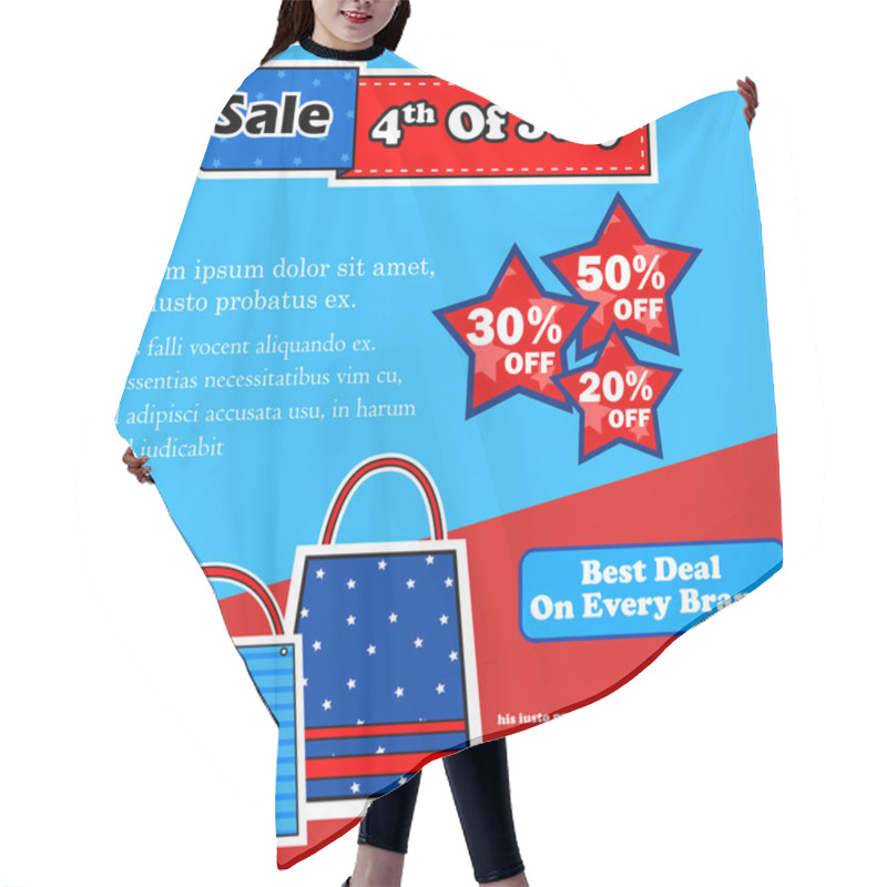 Personality  Fourth July Independence Day Of America Hair Cutting Cape