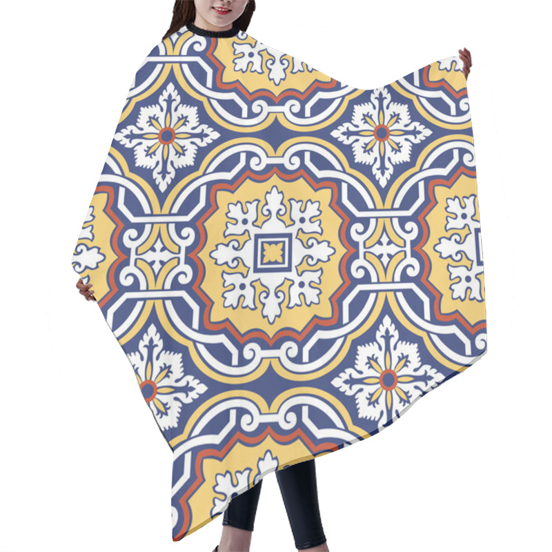 Personality  Seamless Colourful Ornament Tiles Hair Cutting Cape