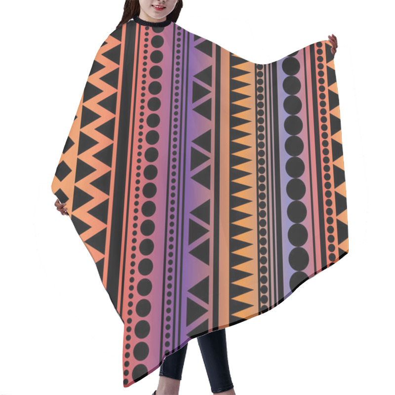 Personality  Seamless Vector Geometric Texture Hair Cutting Cape