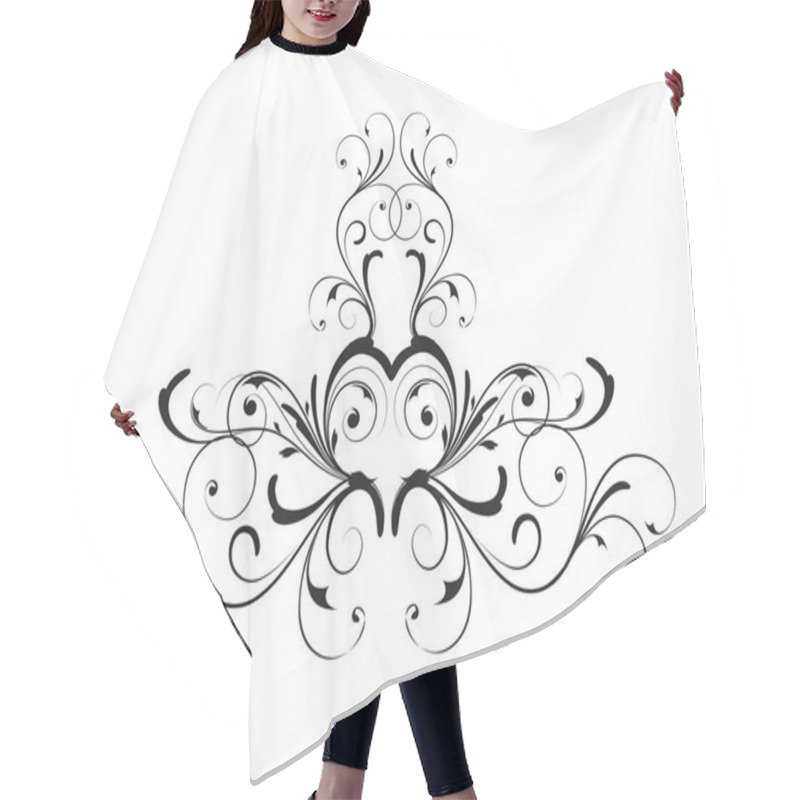 Personality  Beautiful Monochrome Flower Hair Cutting Cape