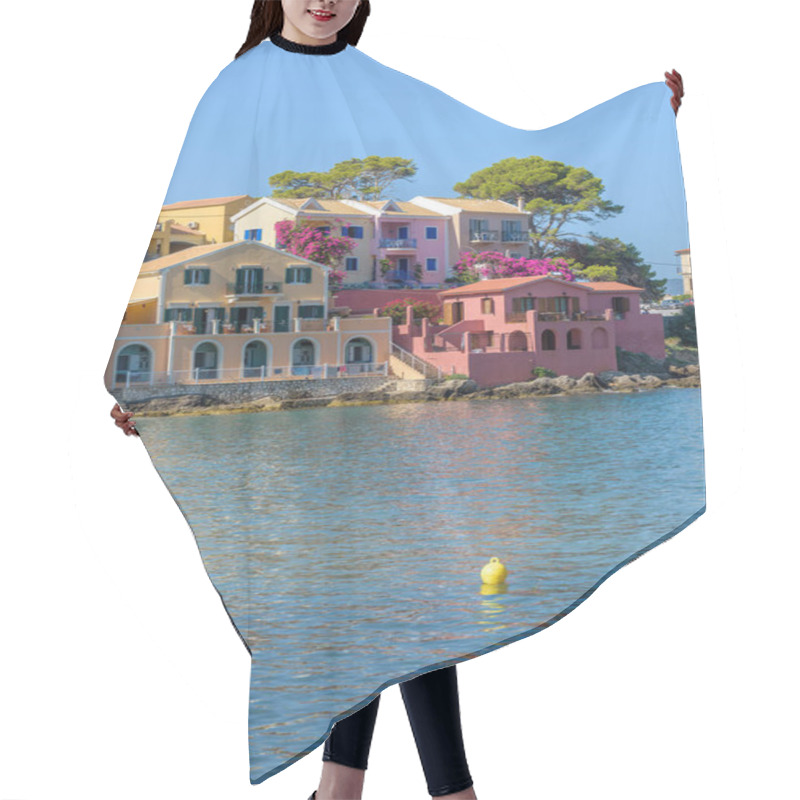 Personality  View Of The Beautiful Assos Village In Kefalonia Island, Ionian, West Greece. Hair Cutting Cape