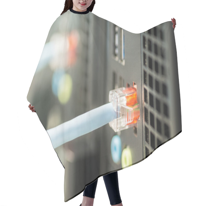 Personality  Network Connection Plug Hair Cutting Cape