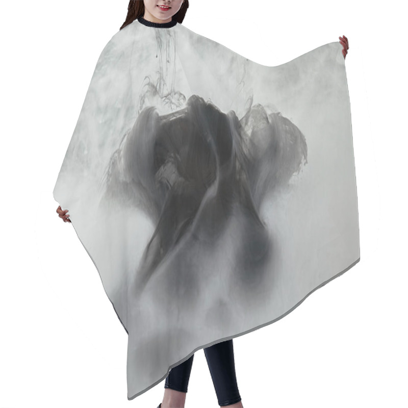 Personality  Abstract Background With Black And White Paint   Hair Cutting Cape