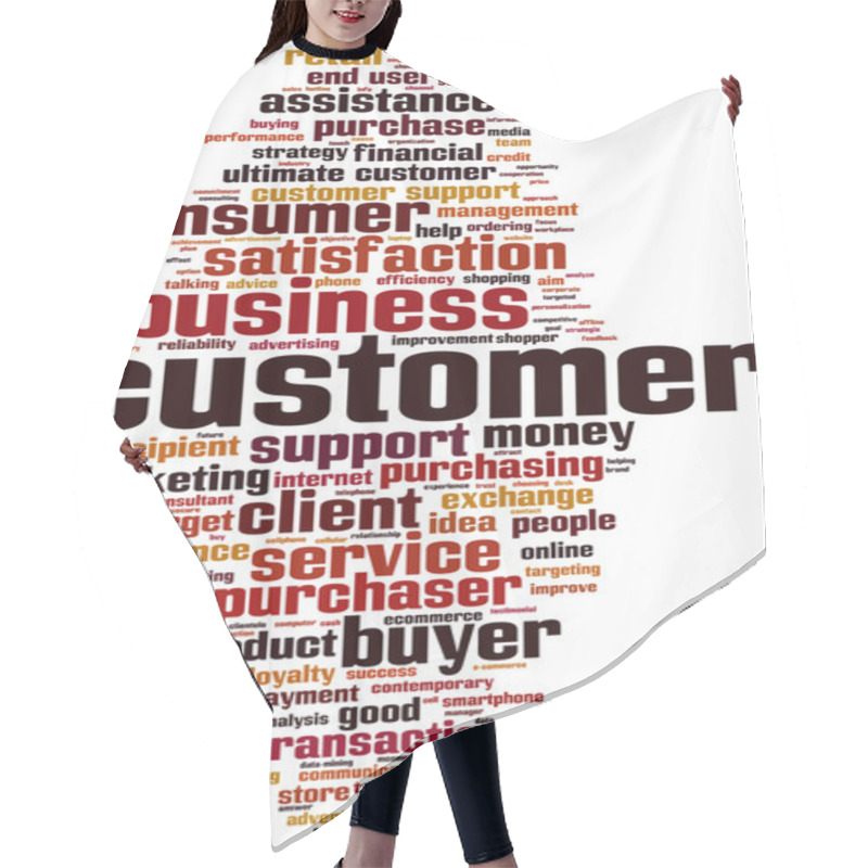 Personality  Customer Word Cloud Hair Cutting Cape