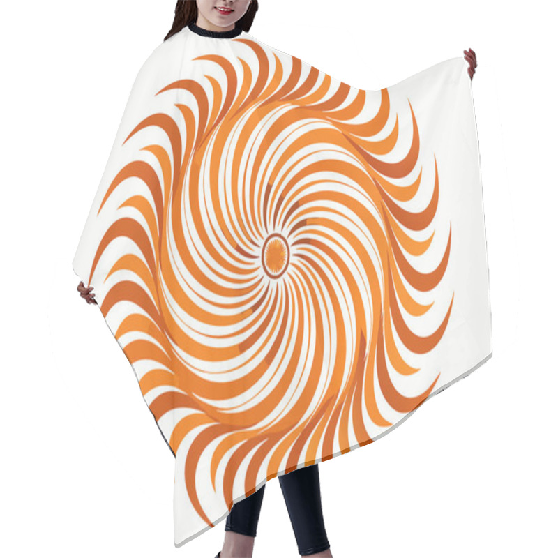 Personality  Vibrant Abstract Flower Design With Spiral Pattern Hair Cutting Cape