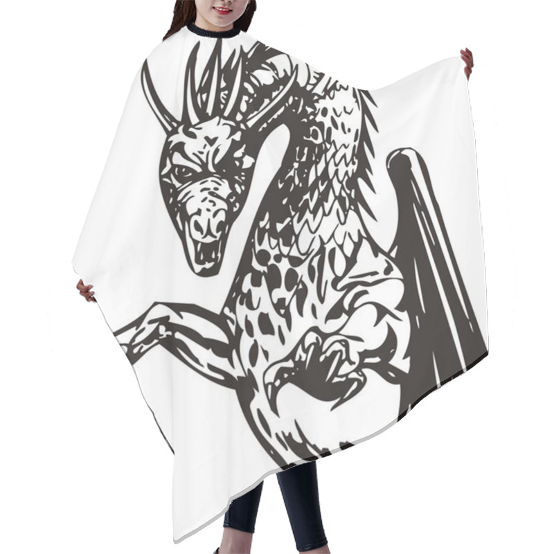 Personality  Dragon Vector Hair Cutting Cape