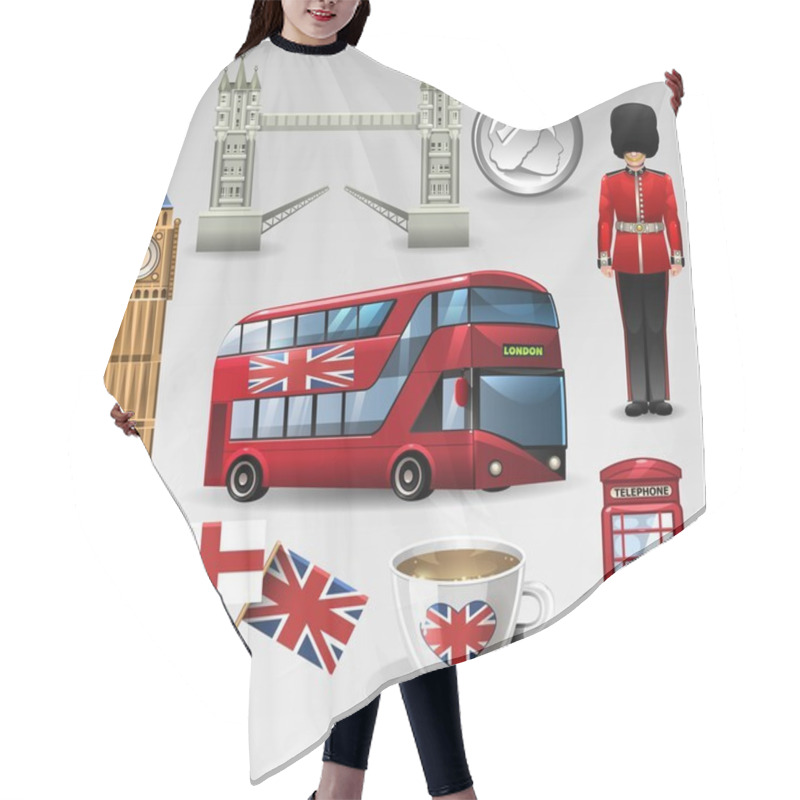 Personality  Great Britain Set Hair Cutting Cape