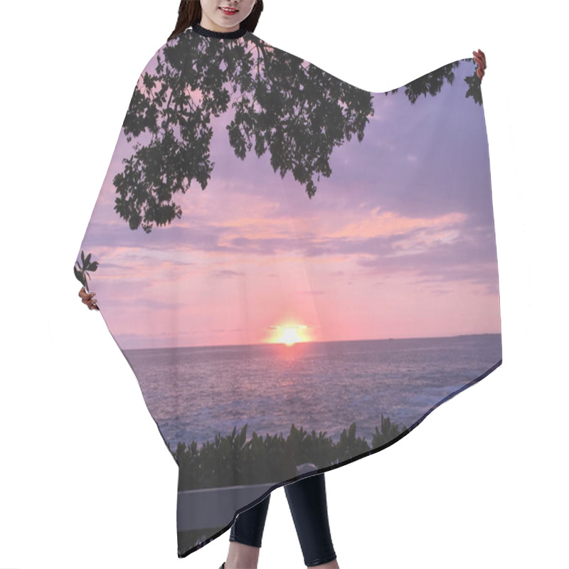 Personality  Sunset In Kona, Hawaii Hair Cutting Cape