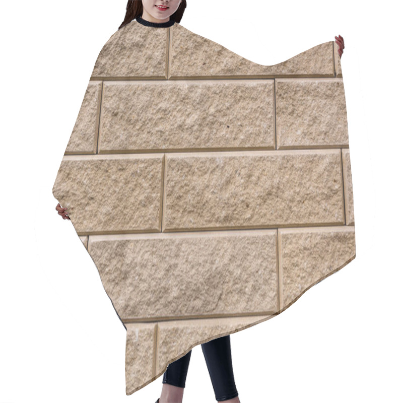 Personality  Full Frame Image Of Beige Stone Wall Background  Hair Cutting Cape