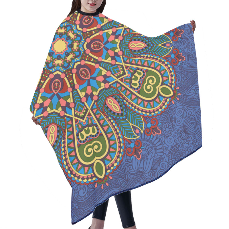 Personality  Round Pattern In Ukrainian Oriental Ethnic Style Hair Cutting Cape