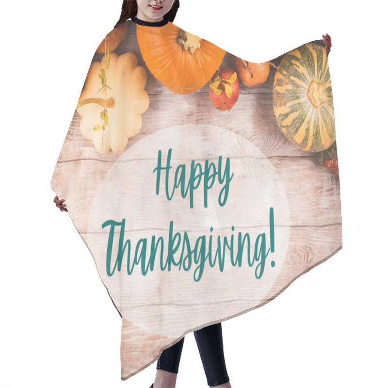 Personality  Autumn Thanksgiving Still Life With Pumpkins Hair Cutting Cape