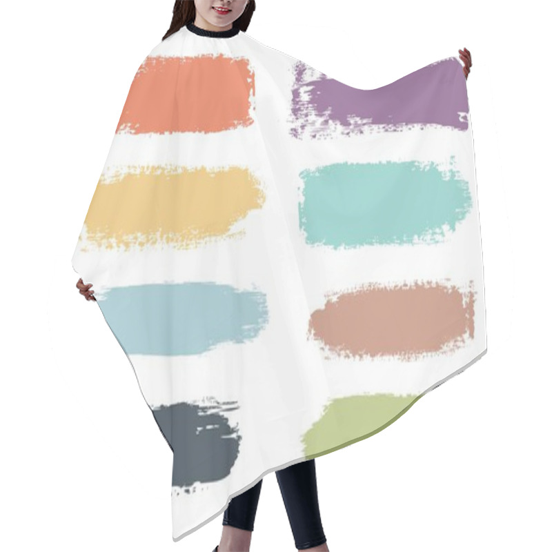 Personality  Pastel Paints Collection White Background Hair Cutting Cape