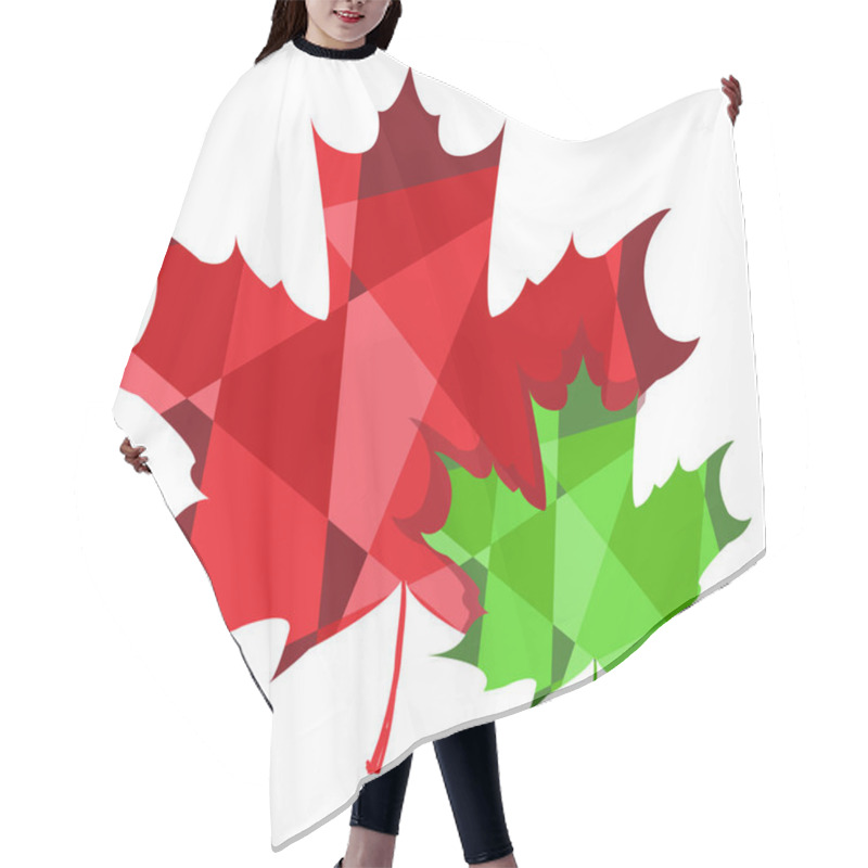 Personality  Maple Leaves Polygonal. Hair Cutting Cape