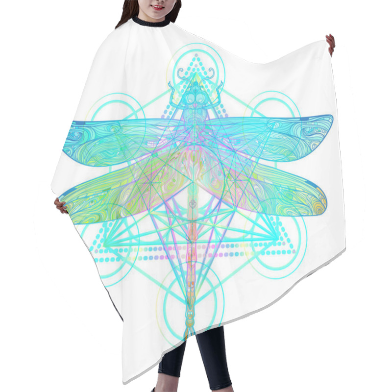 Personality  Round Mandala Pattern Hair Cutting Cape