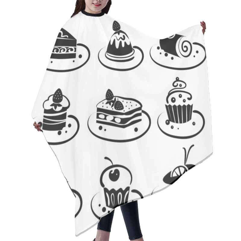 Personality  Set Of Cakes Hair Cutting Cape