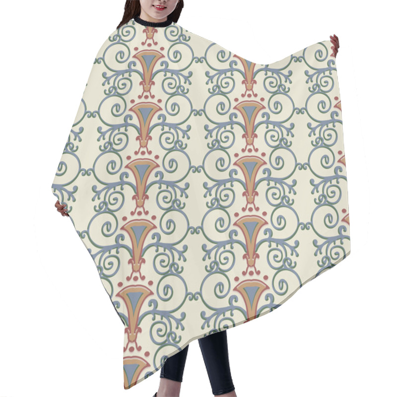 Personality  Seamless Pattern Stylized The Ancient Roman Hair Cutting Cape