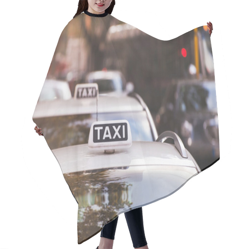 Personality  Taxi Signs And Cars Hair Cutting Cape