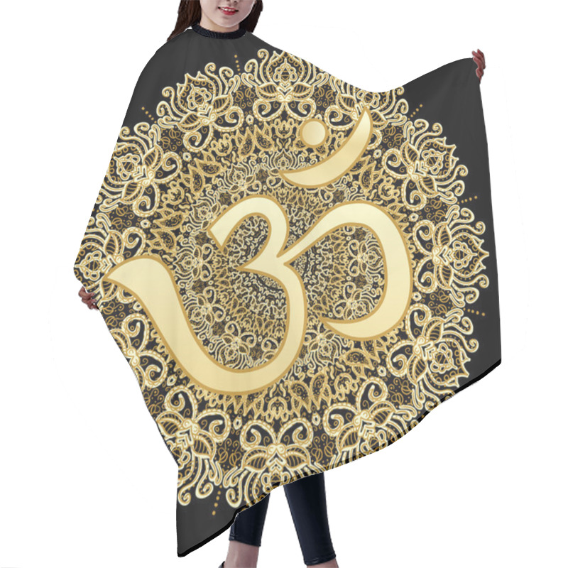 Personality  Om Sing On  Mandala Background Hair Cutting Cape