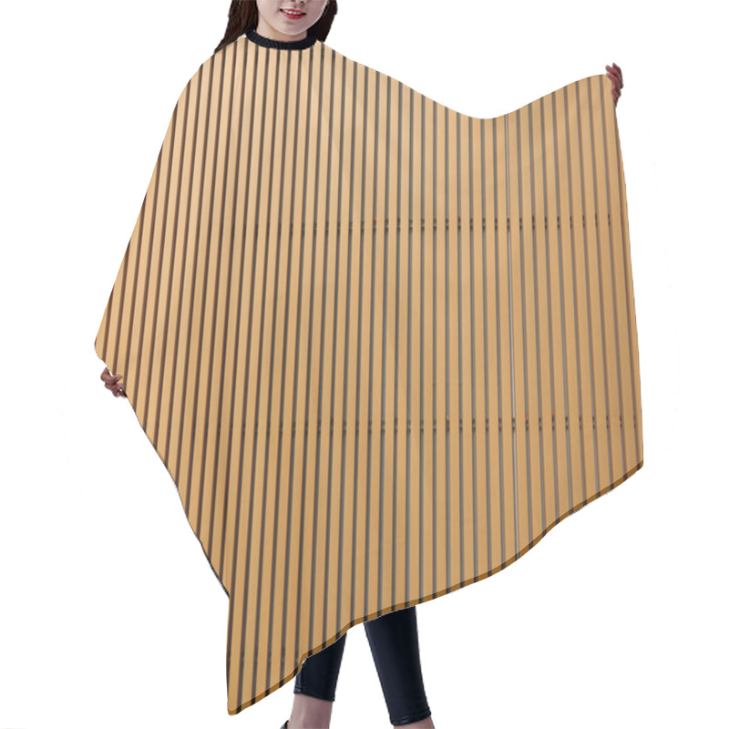 Personality  Texture Of Wood Lath Wall Hair Cutting Cape