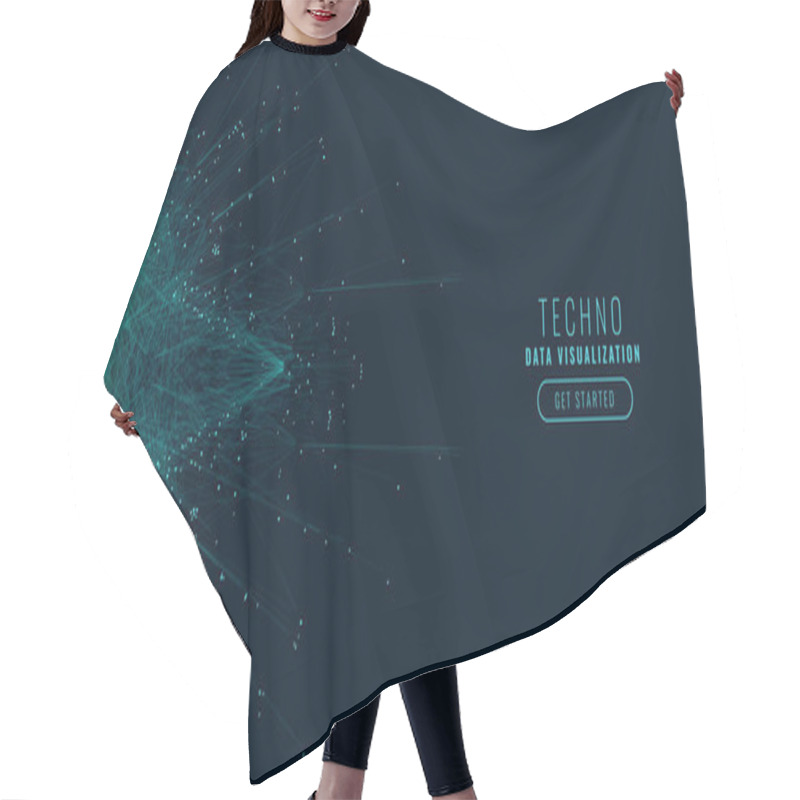 Personality  Science Digital Big Data Technology Background Hair Cutting Cape