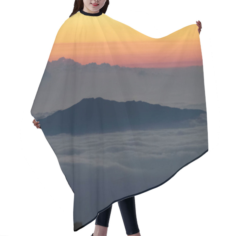 Personality  Sunset On The Summit Of Mauna Kea On The Big Island Of Hawaii  Hair Cutting Cape