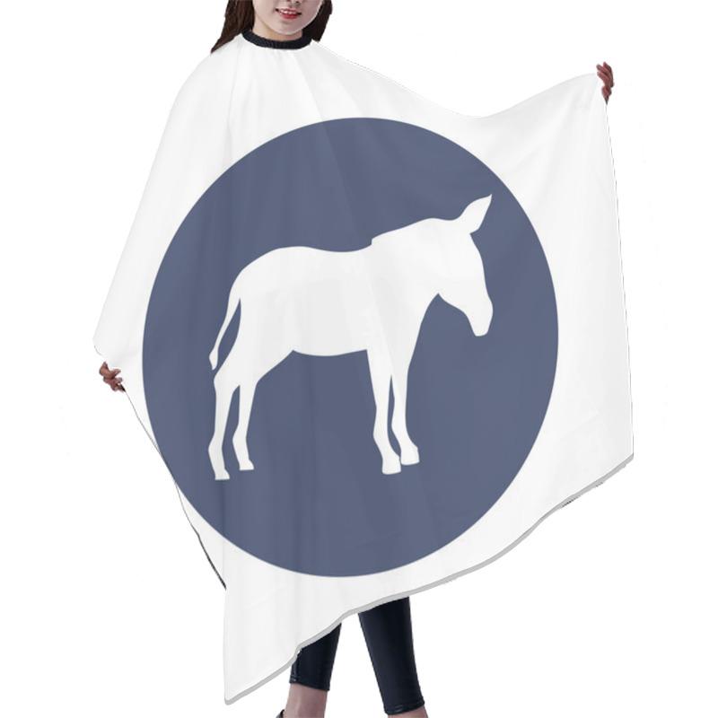 Personality  Donkey Animal Silhouette Hair Cutting Cape