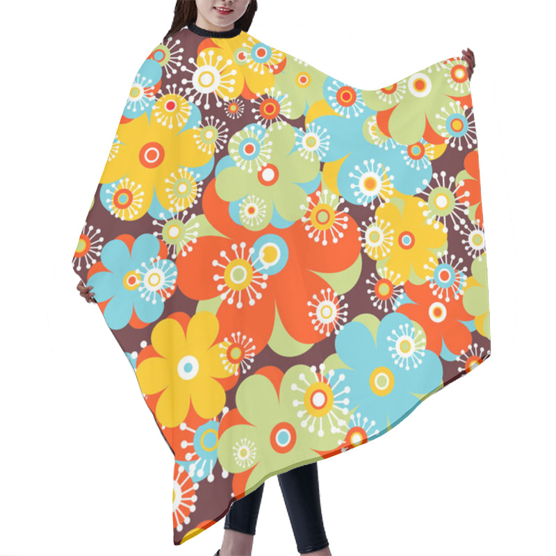 Personality  Childish Floral Background Hair Cutting Cape