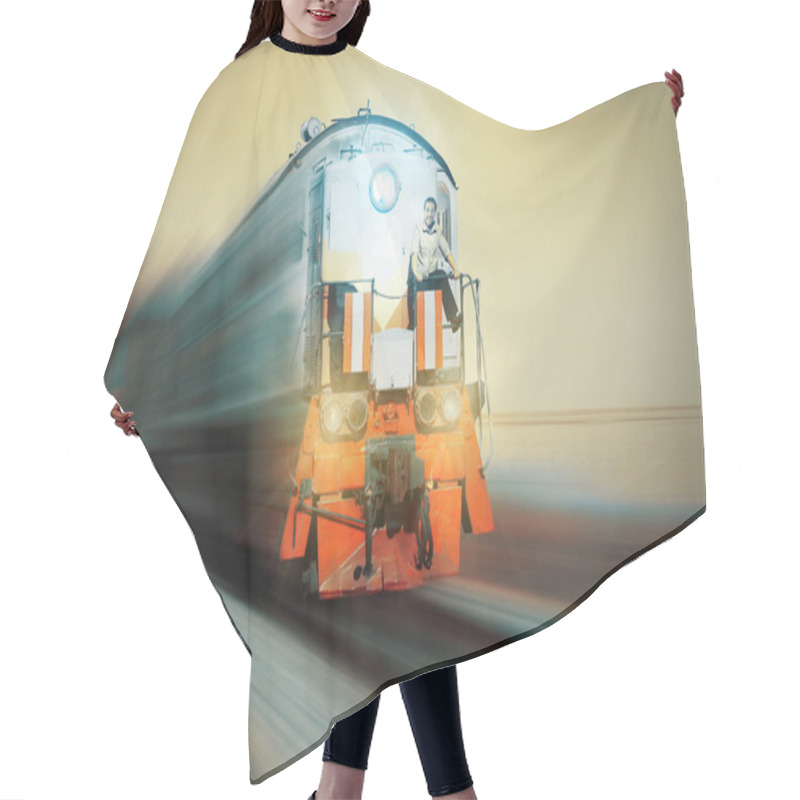 Personality  Blurry Train Hair Cutting Cape