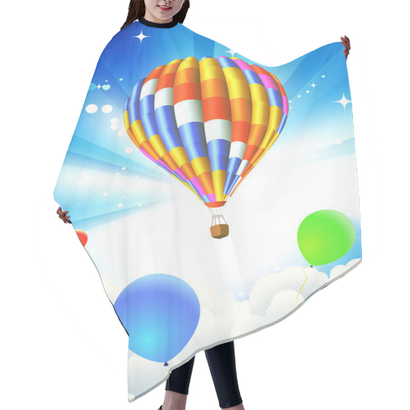 Personality  Hot Air Balloon Hair Cutting Cape