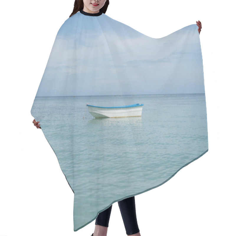 Personality  Small Boat On The Sea Hair Cutting Cape