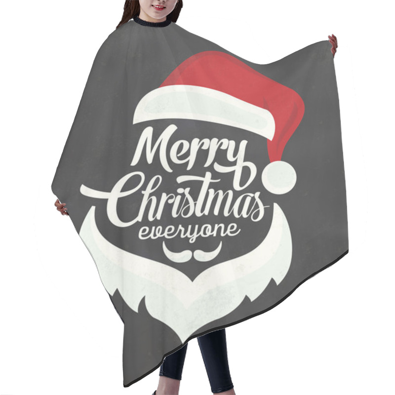 Personality  Christmas Typographic Background Hair Cutting Cape