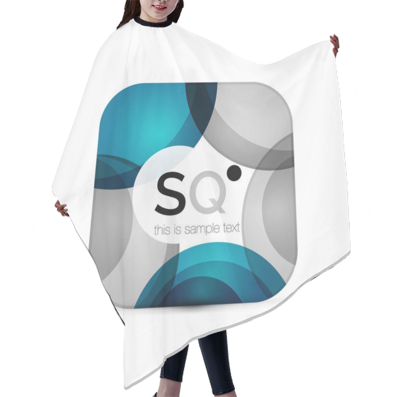 Personality  Vector Square Geometric Abstract Business Emblem Hair Cutting Cape