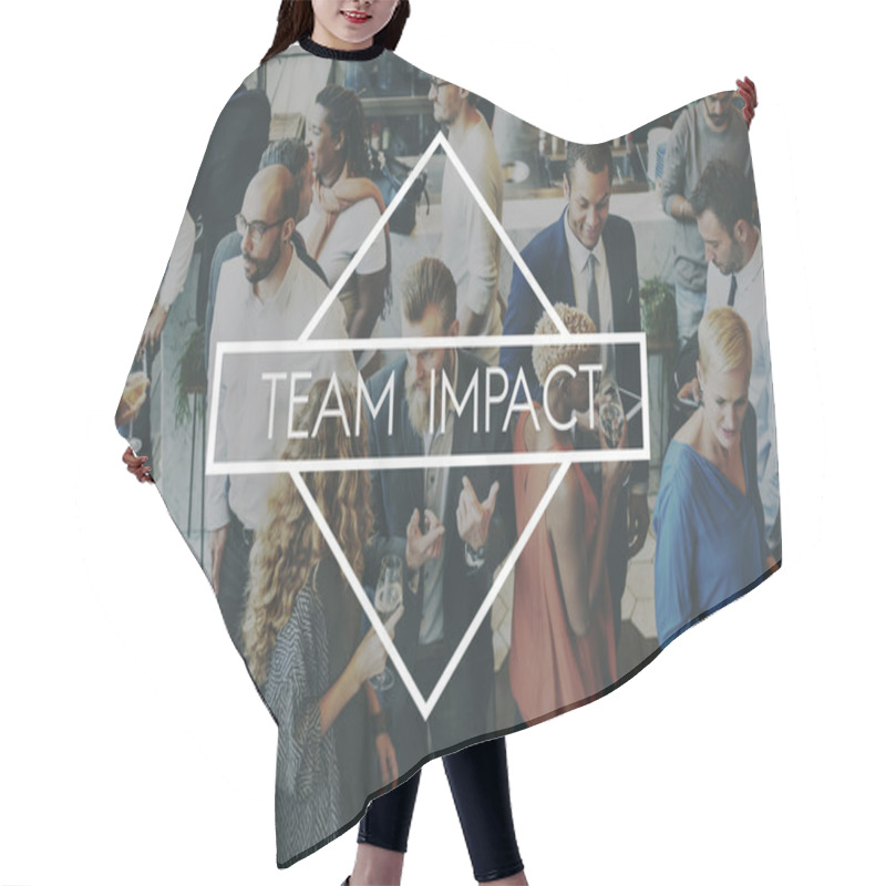 Personality  Large Group Of People And Team Impact Hair Cutting Cape