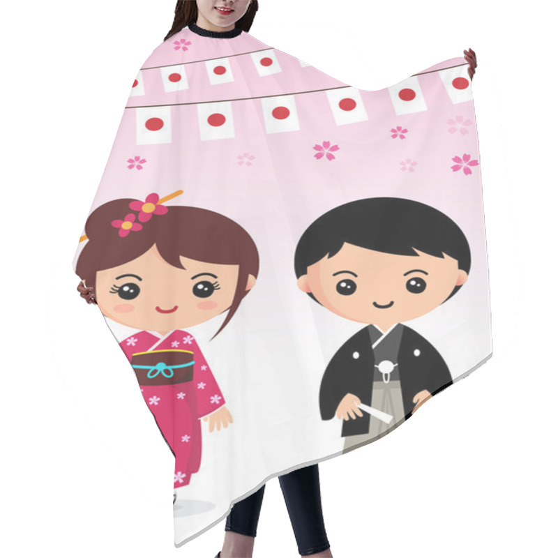 Personality  Japanese Cartoon Hair Cutting Cape