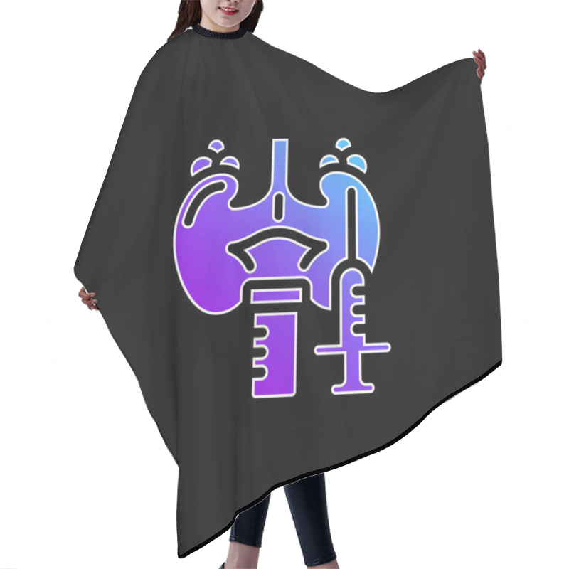 Personality  Adrenal Gland Blue Gradient Vector Icon Hair Cutting Cape