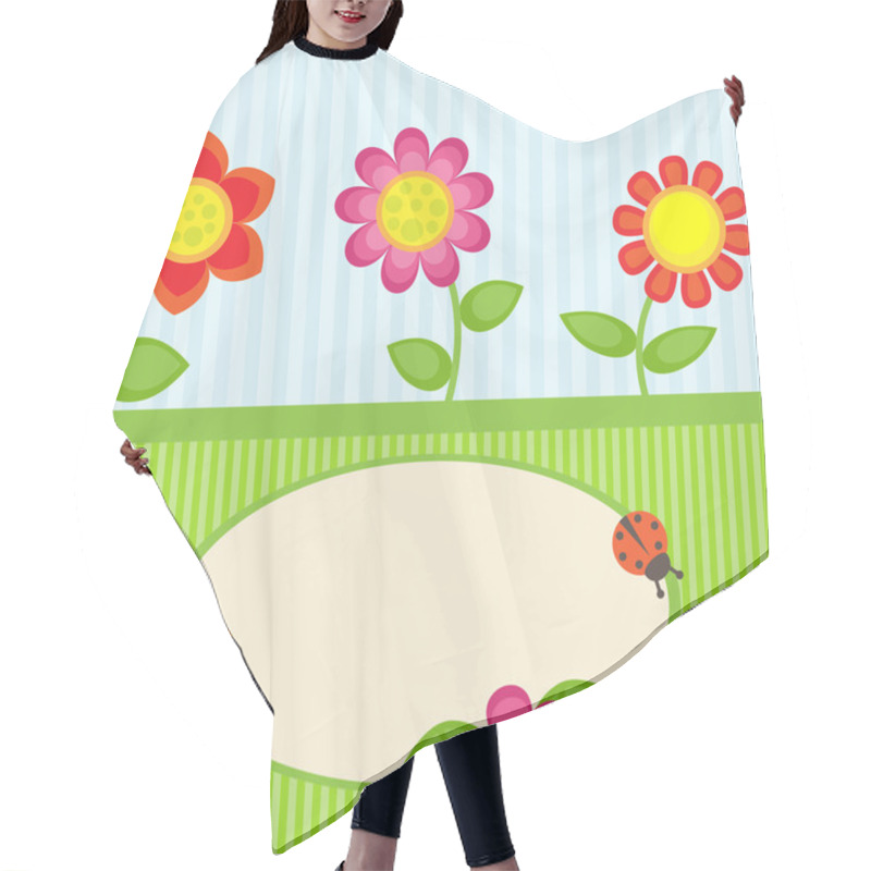 Personality  Flowers And Butterfly Hair Cutting Cape