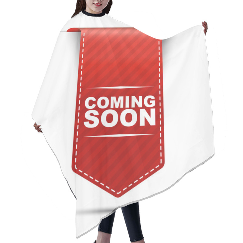 Personality  Red Vector Banner Design Coming Soon Hair Cutting Cape