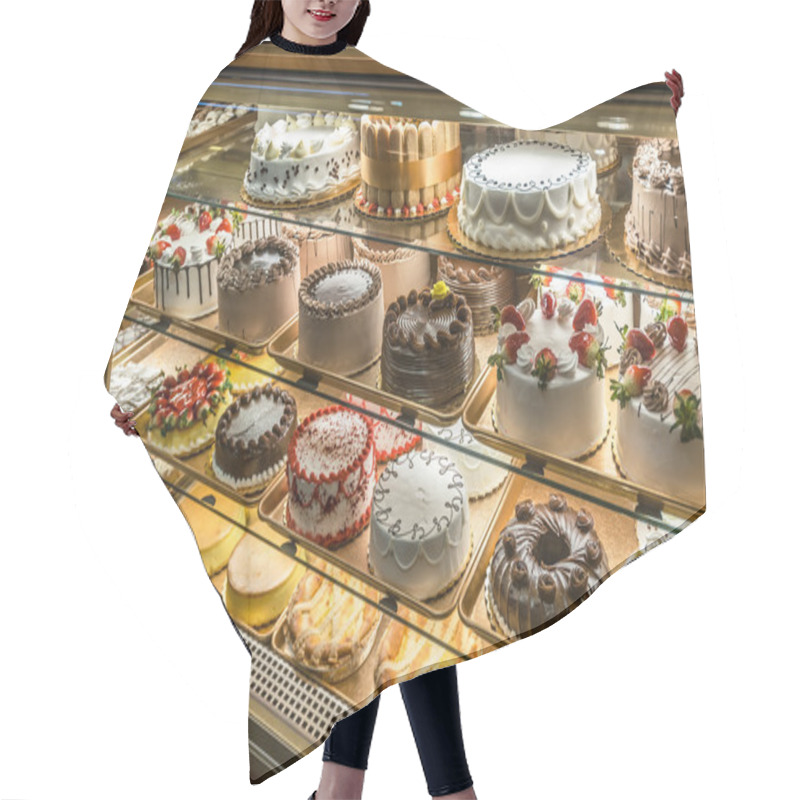 Personality  Cakes On Display In An Italian Bakery Hair Cutting Cape