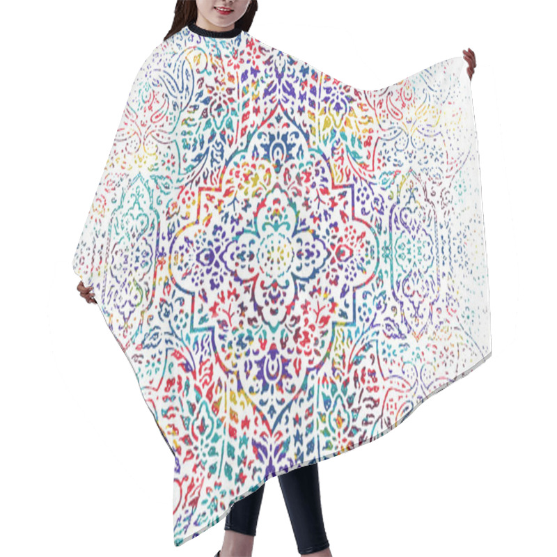 Personality  Carpet And Fabric Print Design With Grunge And Distressed Texture Repeat Pattern  Hair Cutting Cape