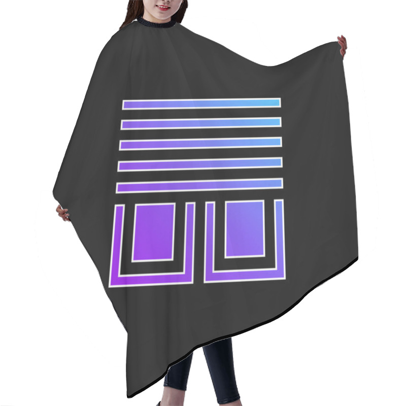 Personality  Blinds Blue Gradient Vector Icon Hair Cutting Cape