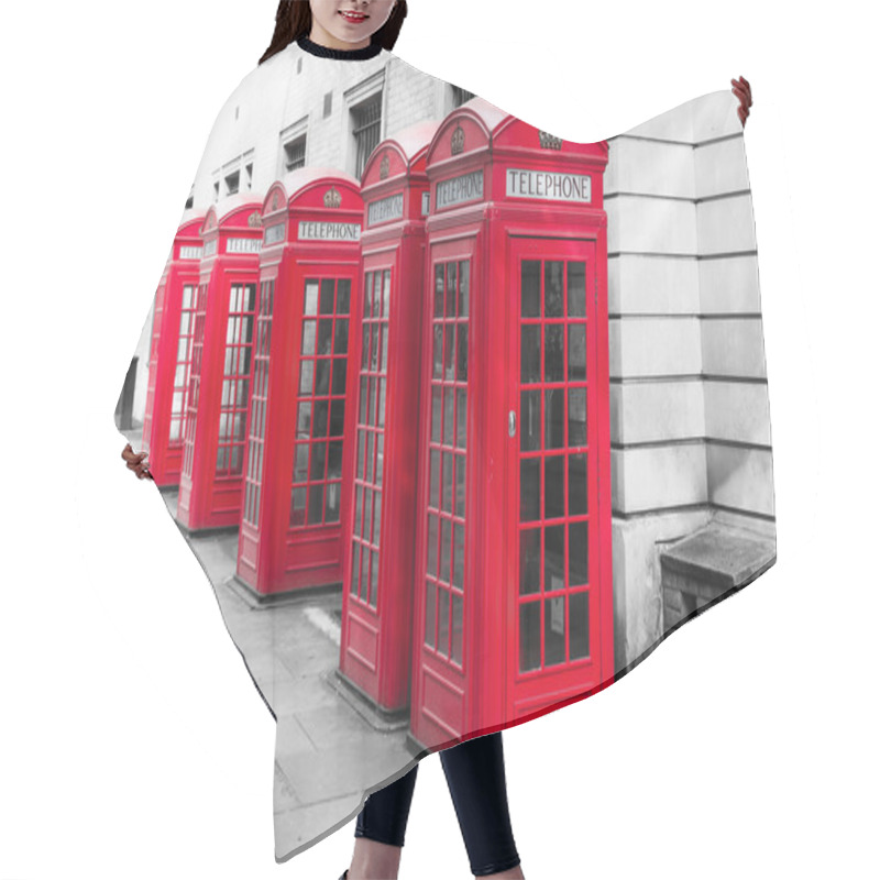 Personality  Phone Boxés In London In A Chroma Key Processing Hair Cutting Cape