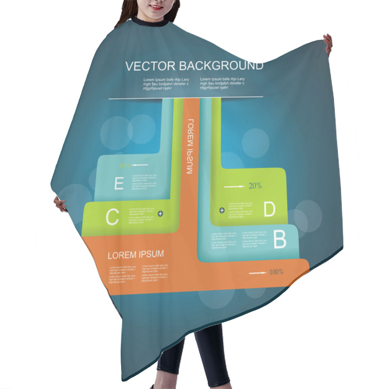 Personality  Modern Minimalistic Infographics Banner. Vector Illustration  Hair Cutting Cape