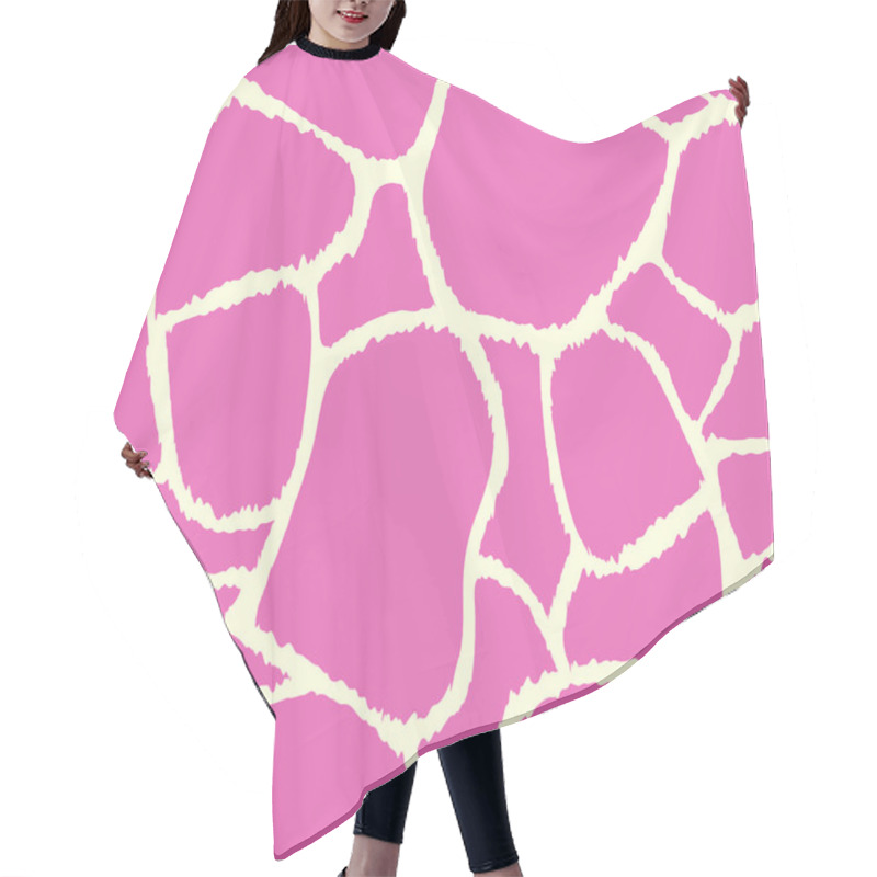 Personality  Seamless Pink Giraffe Texture Pattern Hair Cutting Cape